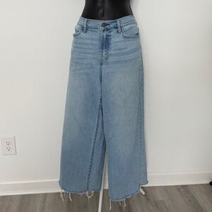 a.n.a Women's High Rise Wide Leg Jeans - Light Blue